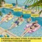 3-Pack Inflatable Swim Ring for Kids & Adults+ 1 Pool Ice Bar - Durable Pool Float, Fun Beach Toy, Easy to Inflate, Bright Colors, Perfect for Pool, Lake, or Summer Parties